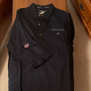 Harley-Davidson Black Casual Button Down Shirt